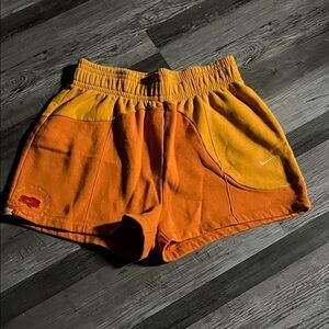 Nike Orange and Yellow Athletic Shorts